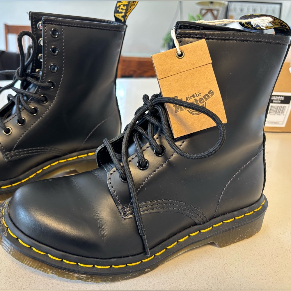 Dr. Martens 1460W Black Leather Boots